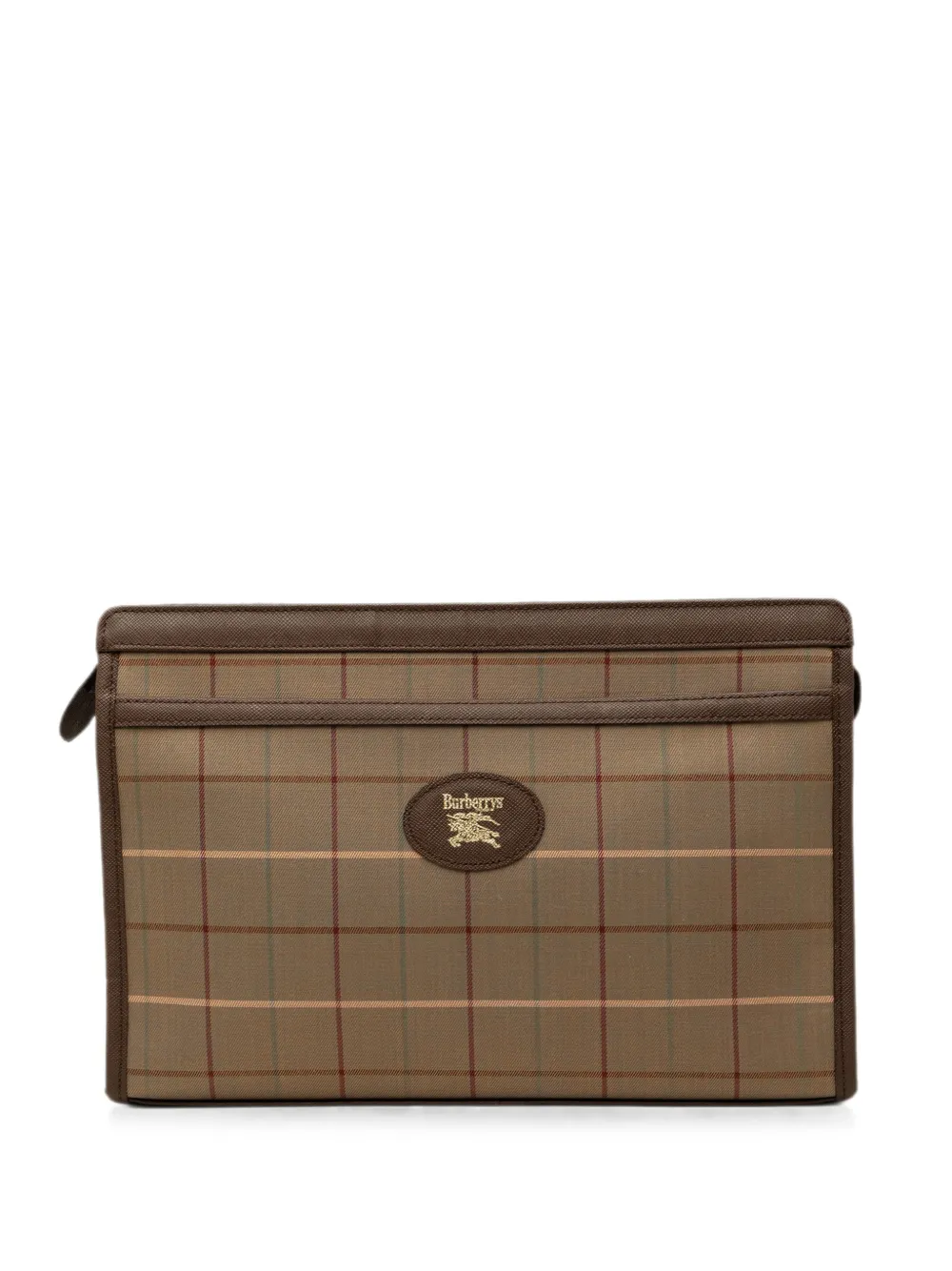 Burberry Pre-Owned 20th Century Vintage Check Canvas clutch bag - Braun