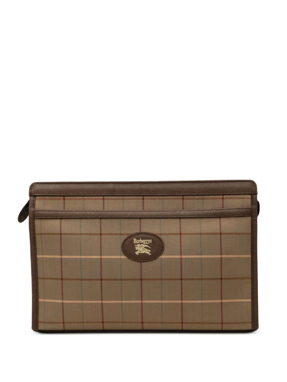 Burberry Pre-Owned 20th Century Vintage Check Canvas clutch bag - Marrone