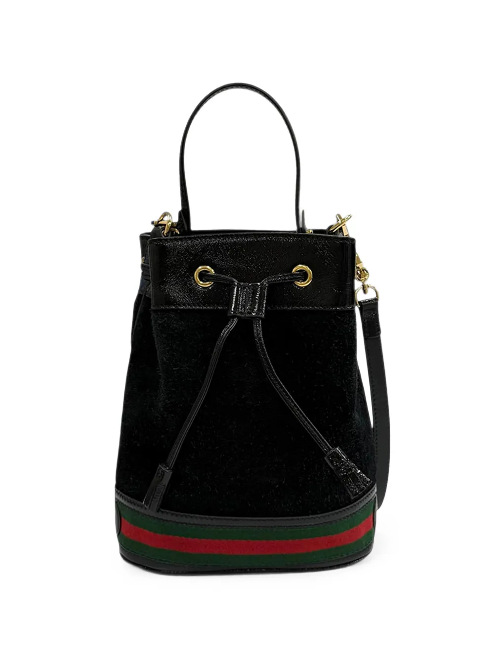 Gucci Pre-Owned 2016-2026 Small Suede Ophidia Bucket satchel - Schwarz