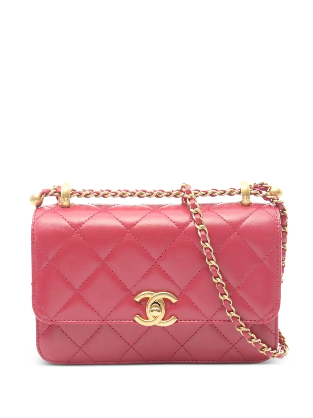 CHANEL Pre-Owned 2021-2026 Small Quilted Lambskin Flap shoulder bag - Rosa