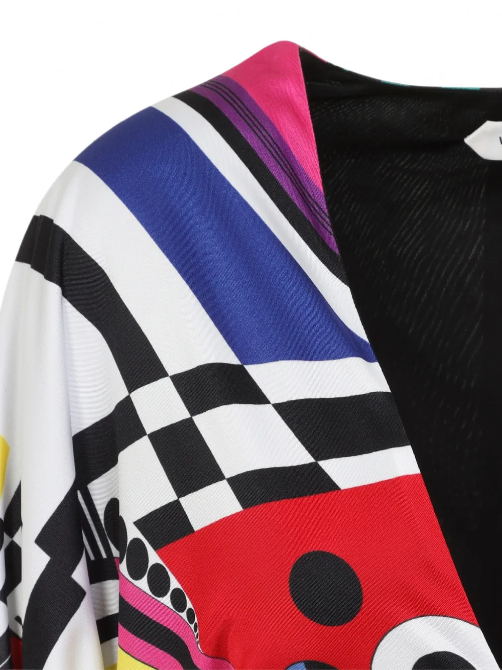Versace Jurk met abstracte print en geknoopt detail Zwart