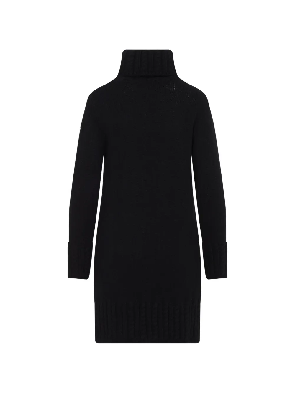 Moncler Kabelgebreide mini-jurk met col Zwart