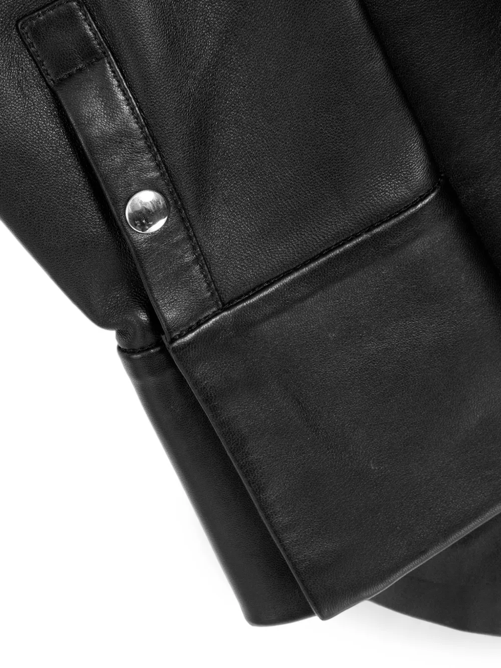 Vera Wang Lago leren jack met drukdetail Zwart