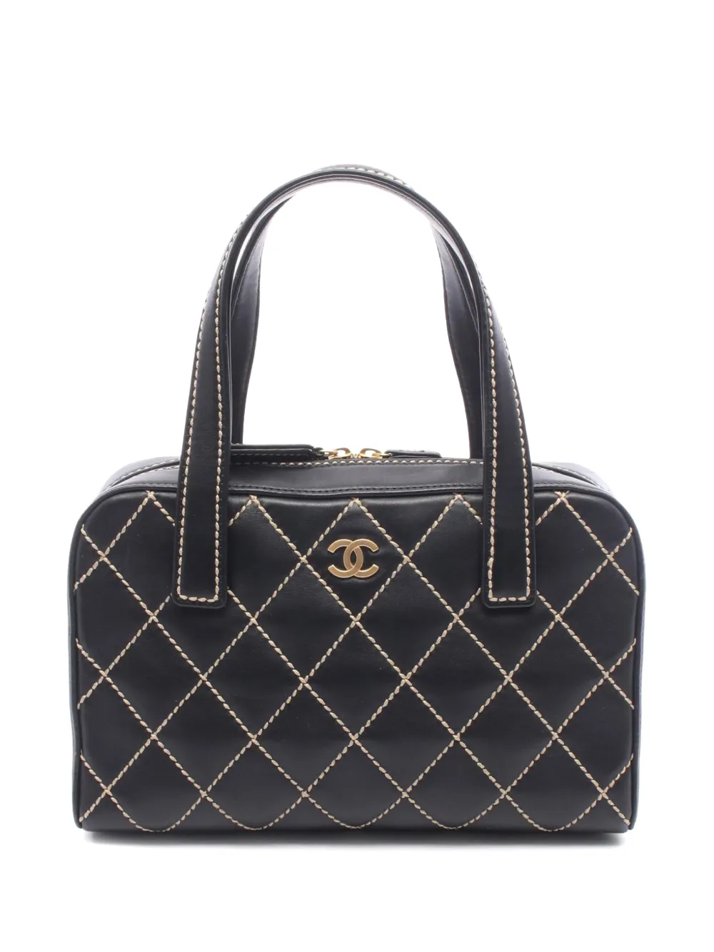 CHANEL Pre-Owned 2006-2008 Small Calfskin Wild Stitch handbag - Nero