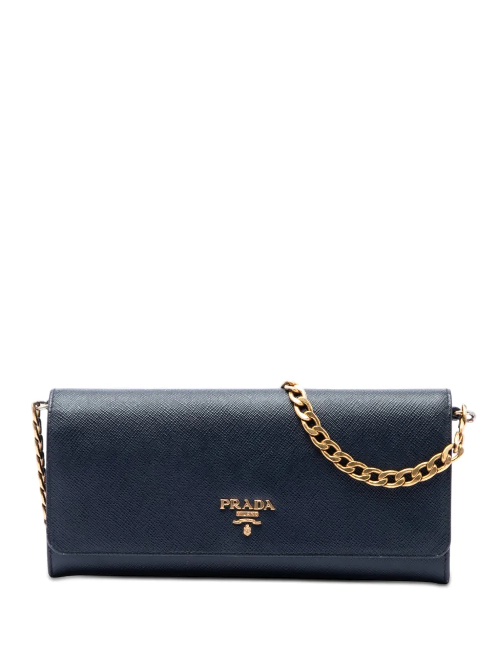 Prada Pre-Owned 2013-2026 Saffiano Lux Wallet On Chain crossbody bag - Blu