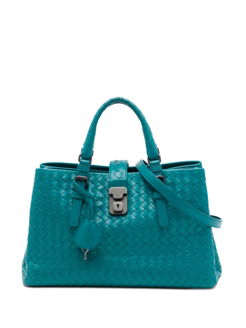 Bottega Veneta Pre-Owned 2012-2026 Small Nappa Intrecciato Roma satchel - Blu