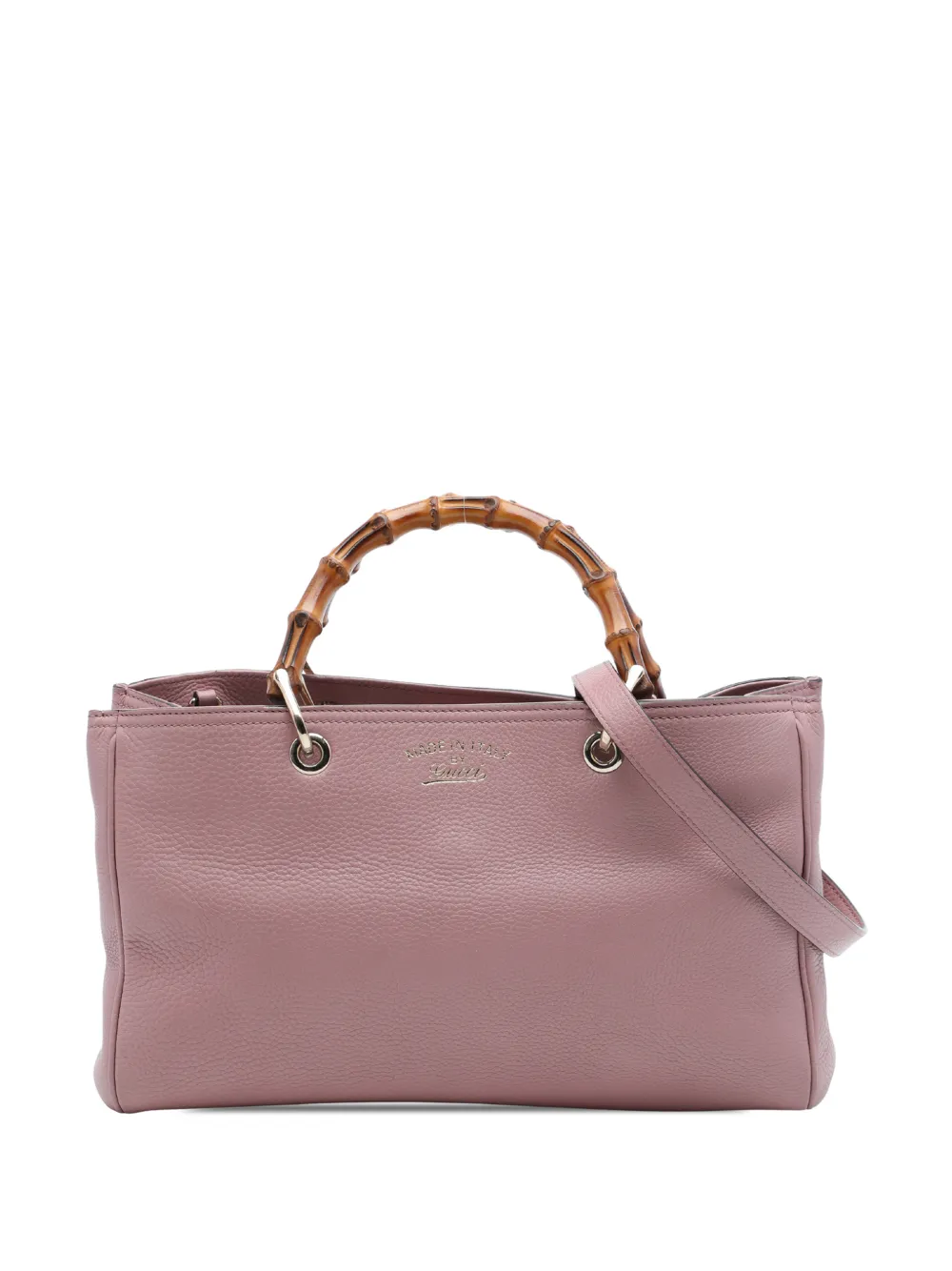 Gucci Pre-Owned 2016-2026 Medium Calfskin Bamboo Shopper satchel - Rosa