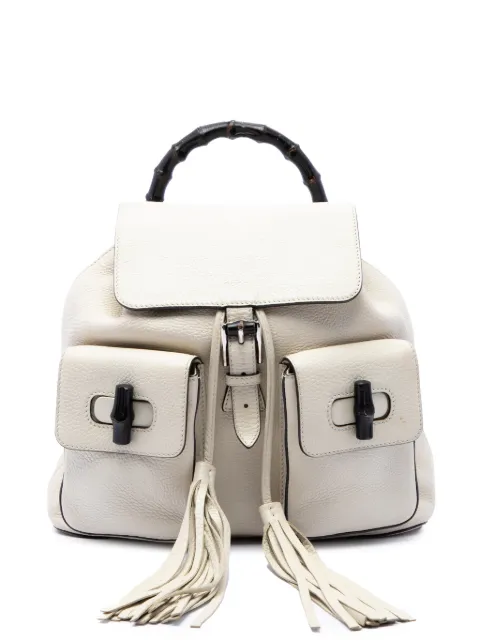 Gucci Pre-Owned 2016-2026 Grained Calfskin Bamboo Tassel backpack