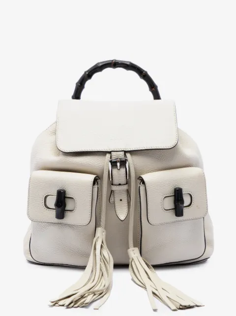 Gucci Pre-Owned 2016-2026 Grained Calfskin Bamboo Tassel backpack
