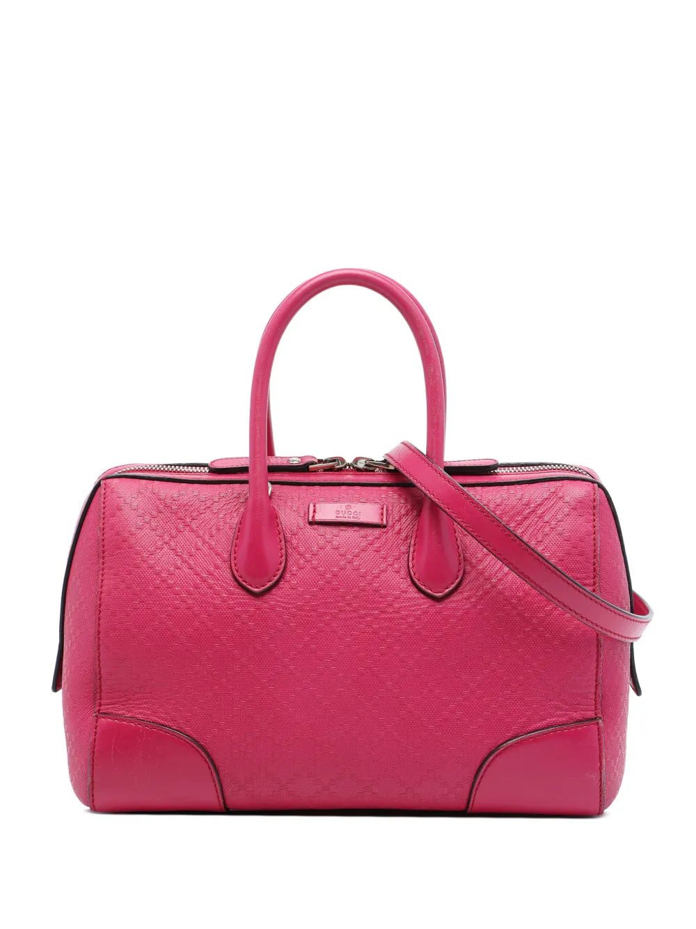 Gucci Pre-Owned 2016-2026 Diamante Bright Calfskin Boston Bag satchel - Rosa