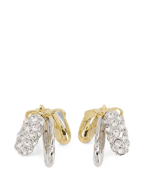 Simone Rocha rhinestone-embellished stacked earrings