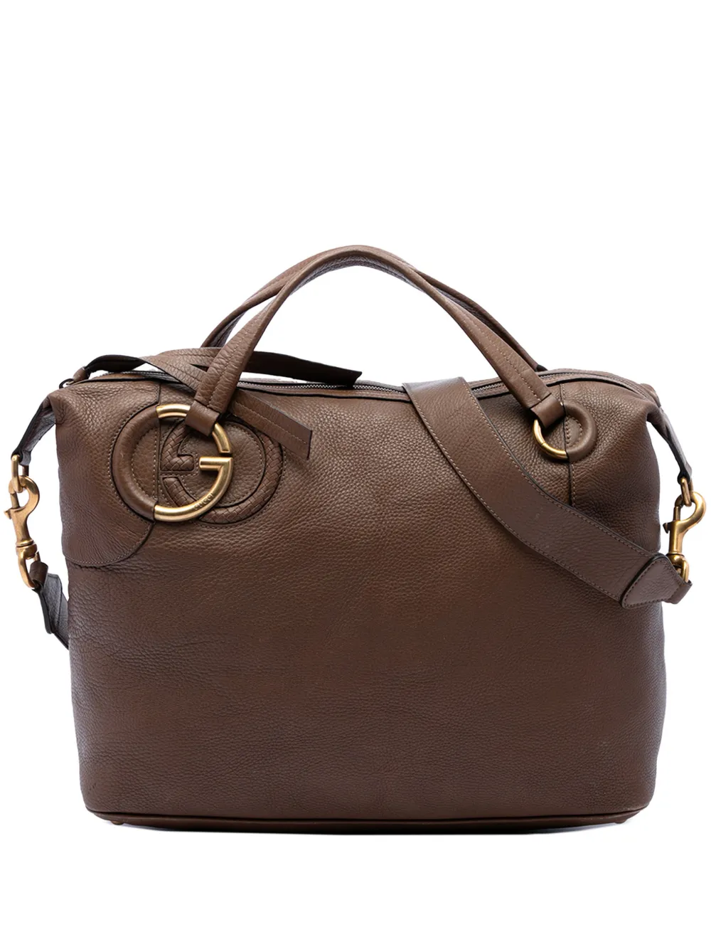 Gucci Pre-Owned 2016-2026 Calfskin Twill satchel - Marrone