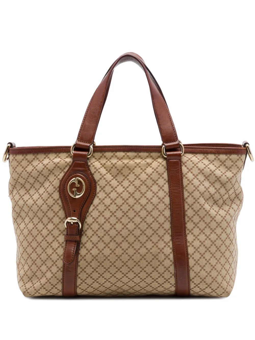 Gucci Pre-Owned 2016-2026 Diamante Canvas 1973 satchel - Toni neutri
