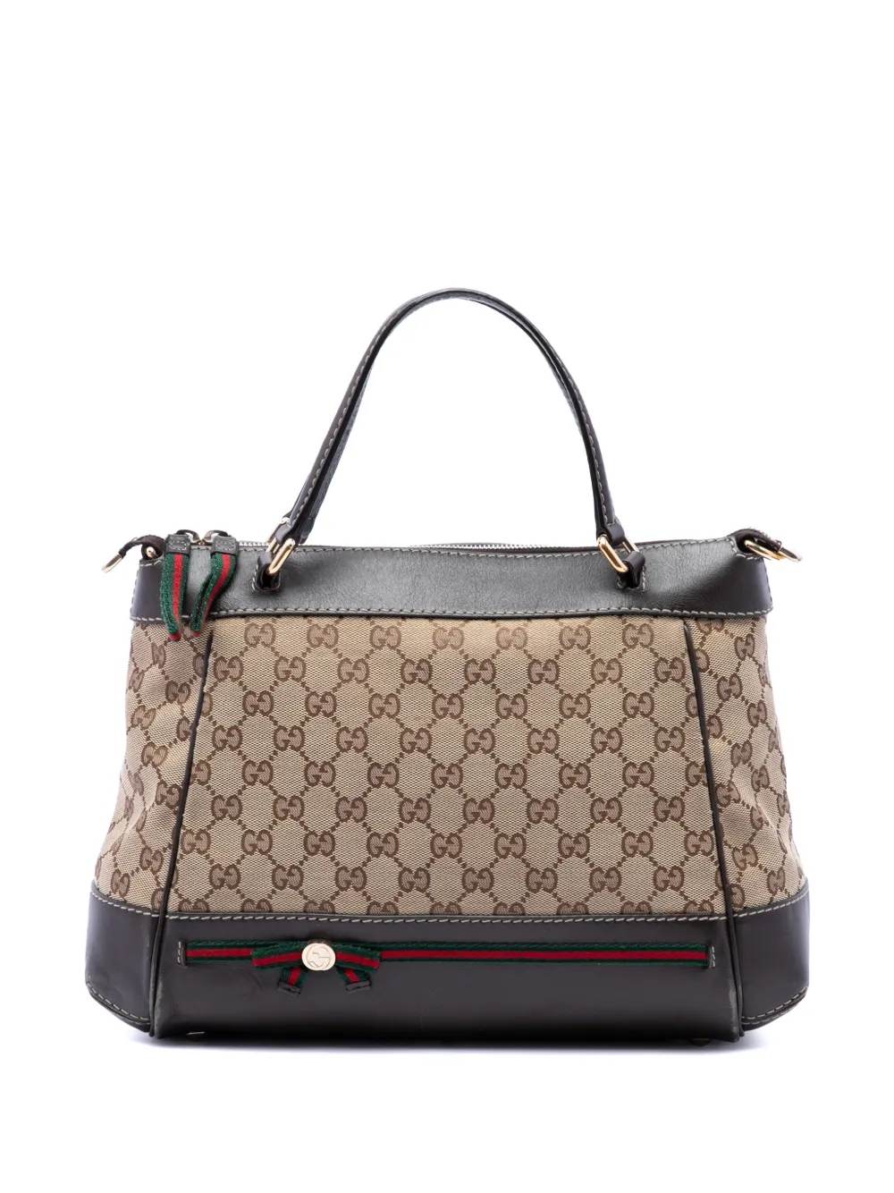 Gucci Pre-Owned 2016-2026 GG Canvas Web Mayfair satchel - Toni neutri