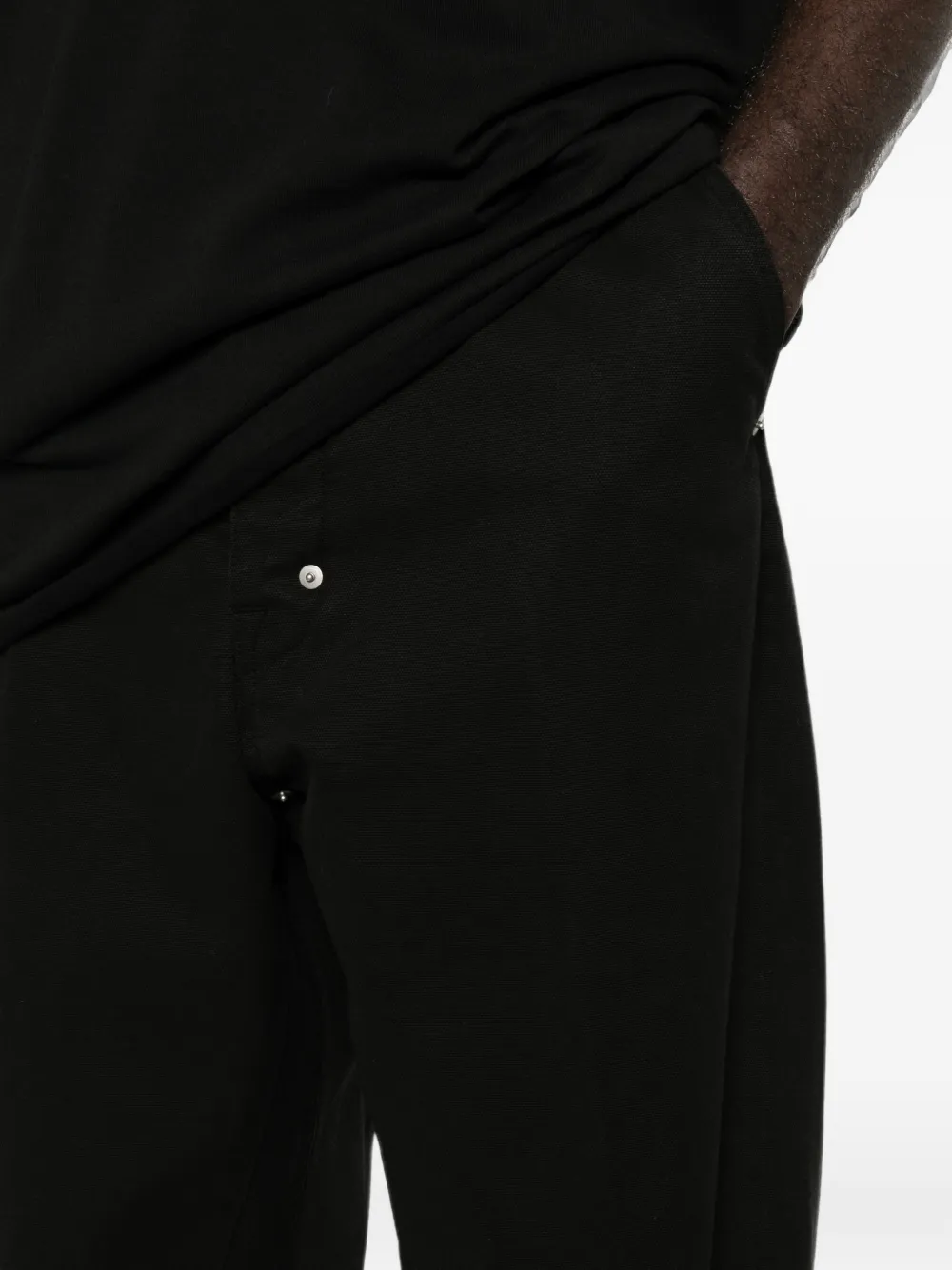 Rick Owens DRKSHDW Jeans met knoop- en ritssluiting Zwart