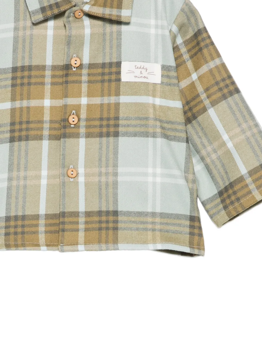 TEDDY & MINOU Geruit shirt Blauw