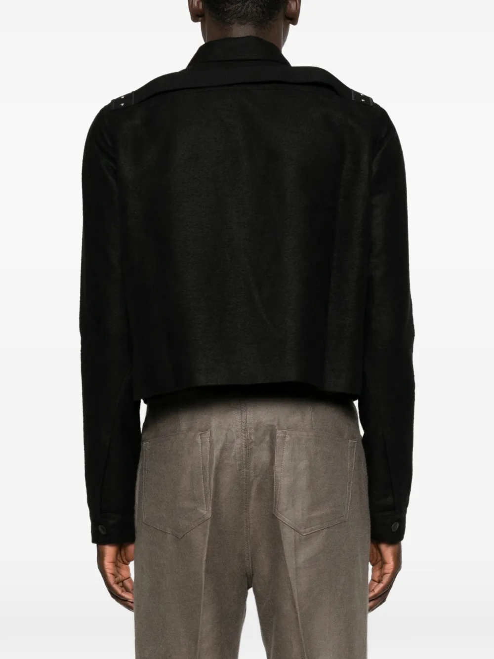 Rick Owens Button-up cropped jack Zwart