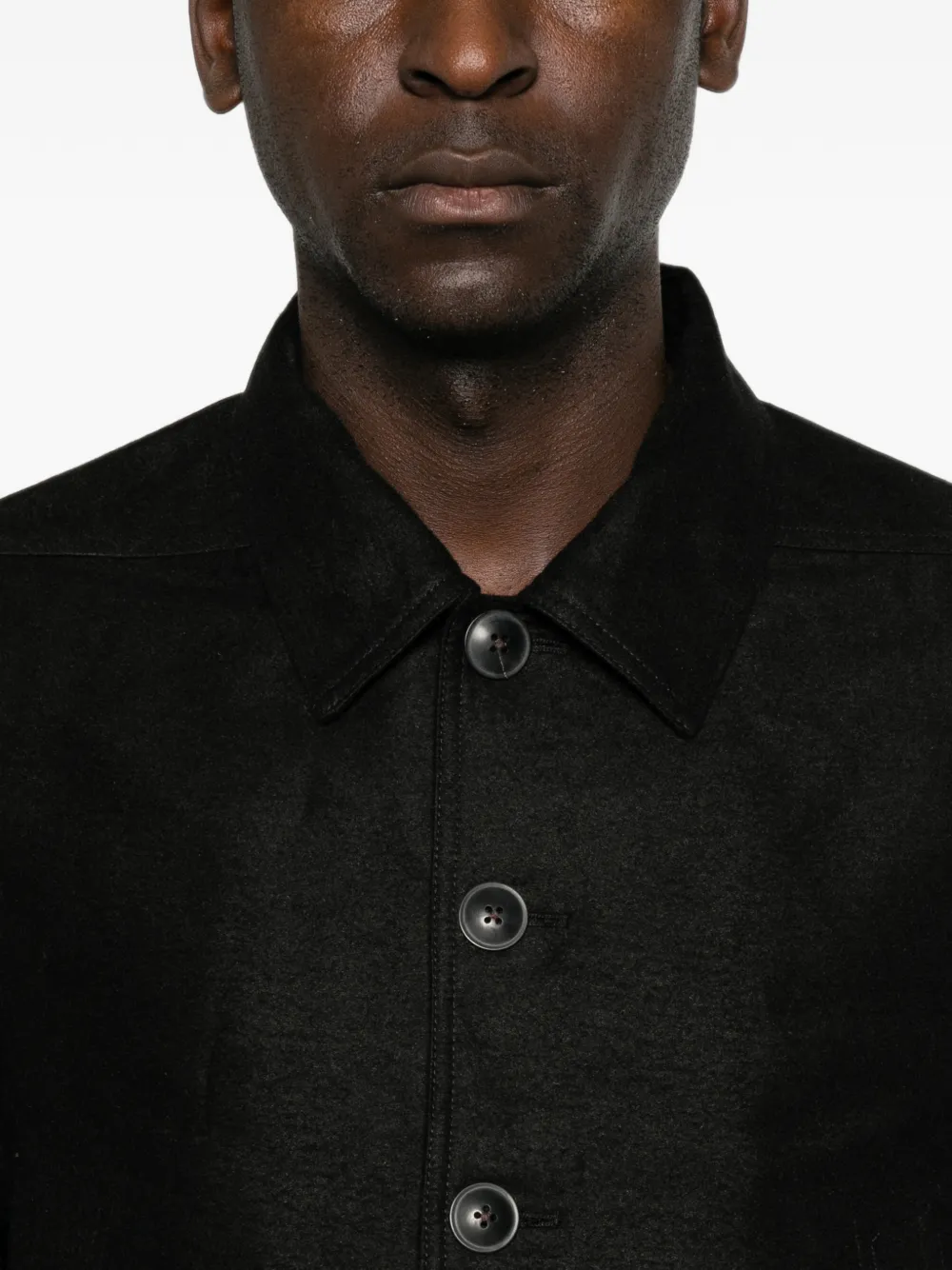 Rick Owens Button-up cropped jack Zwart