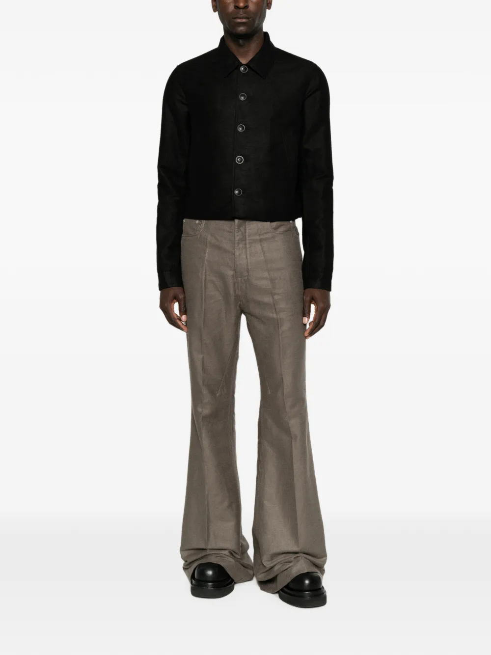 Rick Owens Button-up cropped jack Zwart