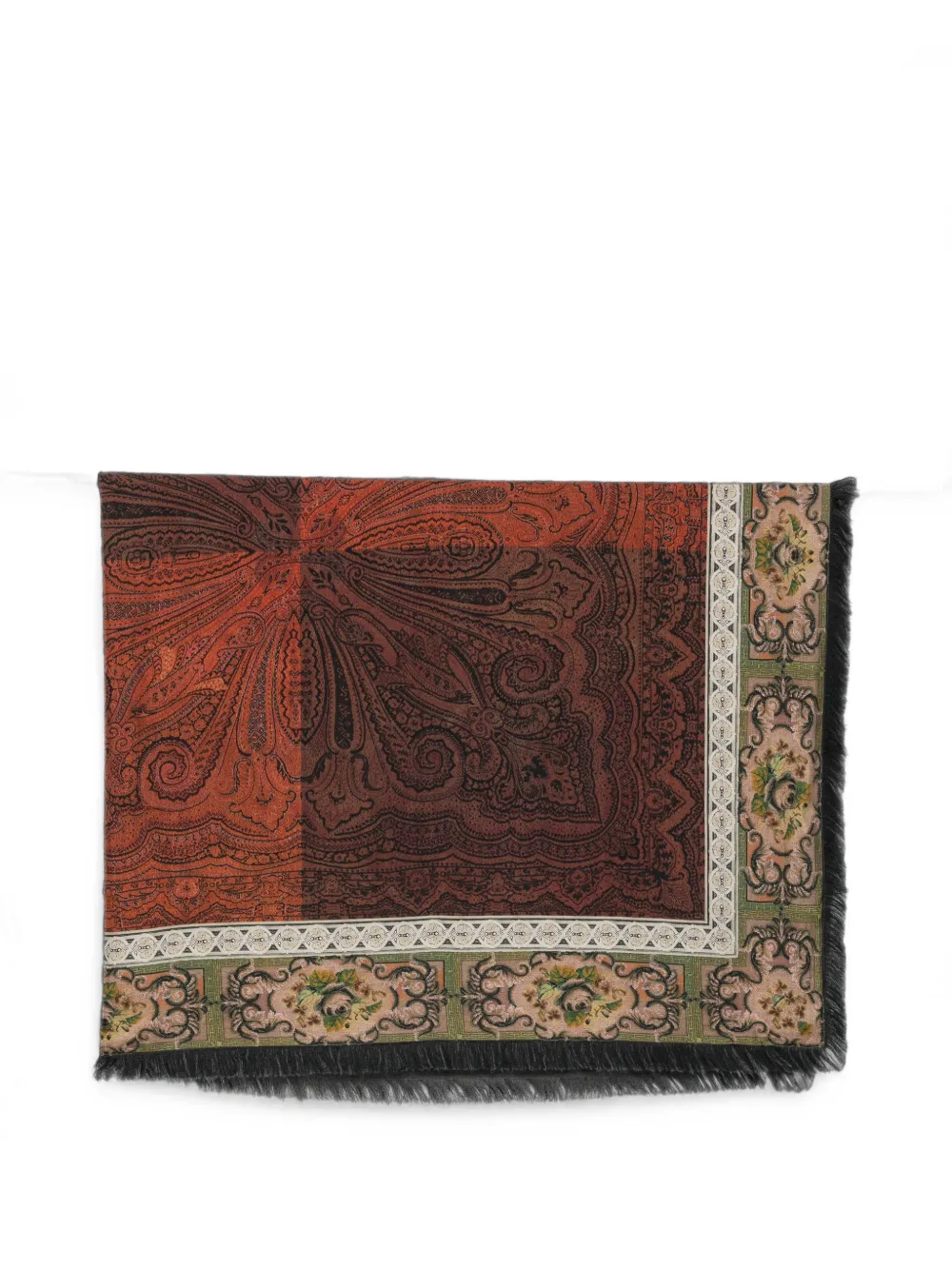 Pierre-Louis Mascia paisley-print fringed scarf - Braun
