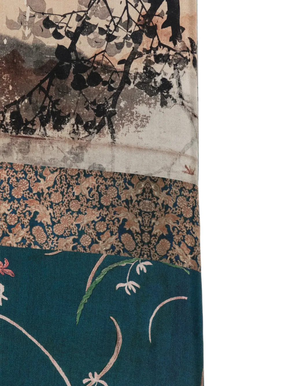 Pierre-Louis Mascia Sjaal met bloemenprint Beige