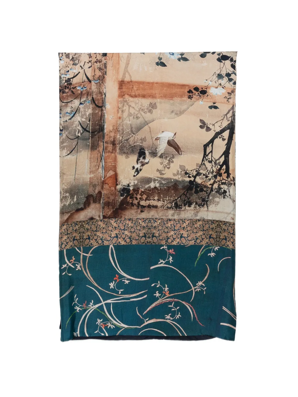 Pierre-Louis Mascia floral-print silk scarf - Toni neutri