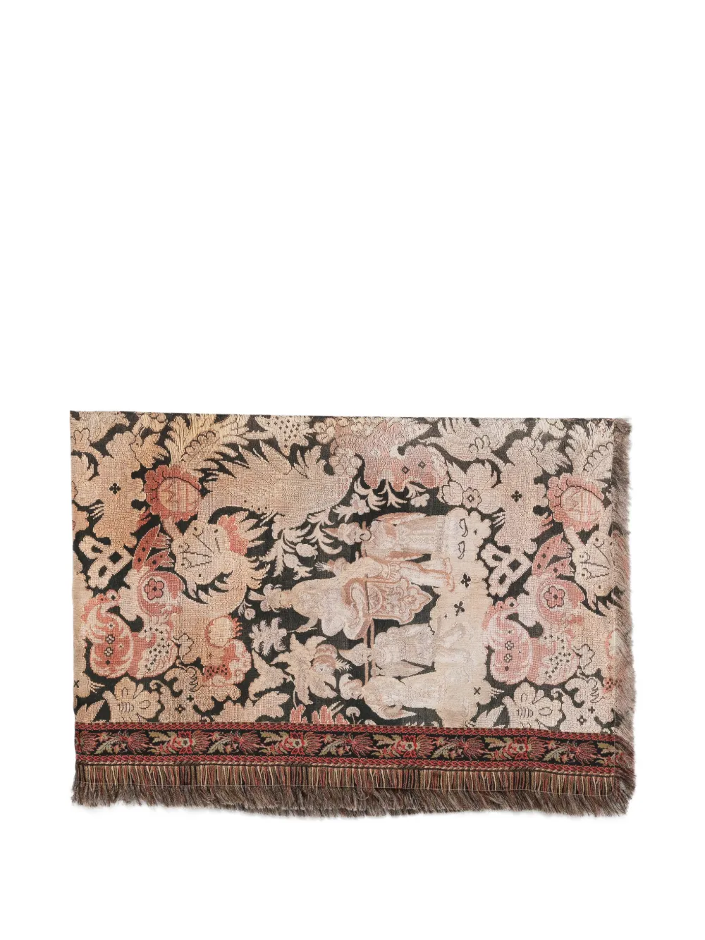 Pierre-Louis Mascia Sciarpa jacquard con frange - Nero