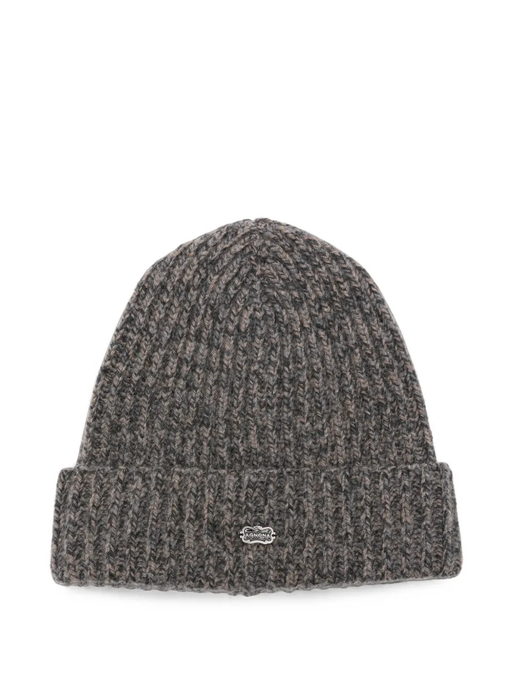 Agnona ribbed-knit beanie hat - Grau