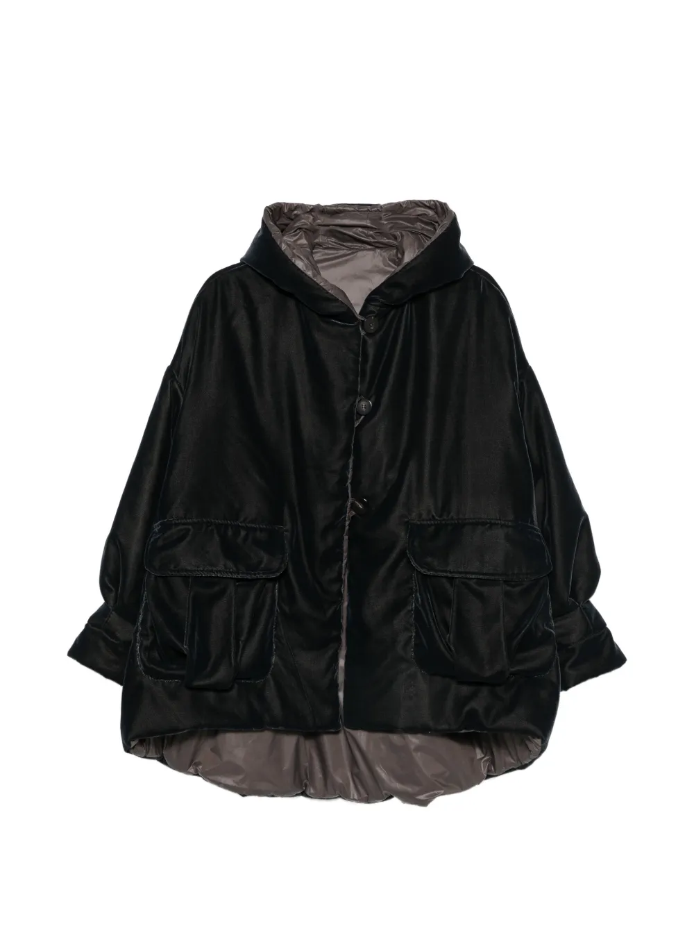 Virginia Bizzi Reversible Velvet Jacket In Black