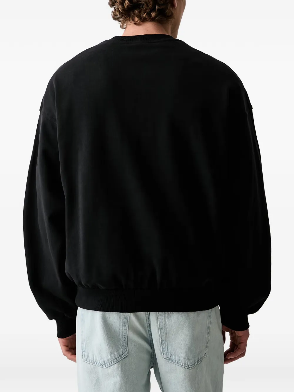 adidas logo-embroidered sweatshirt Zwart