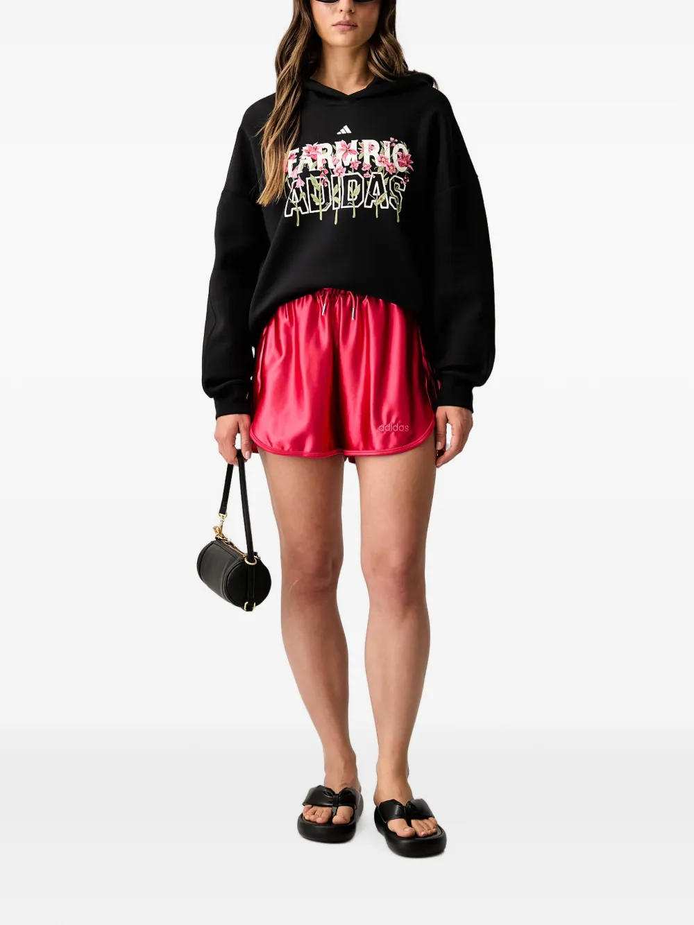 adidas x Farm Rio floral-print hoodie Zwart