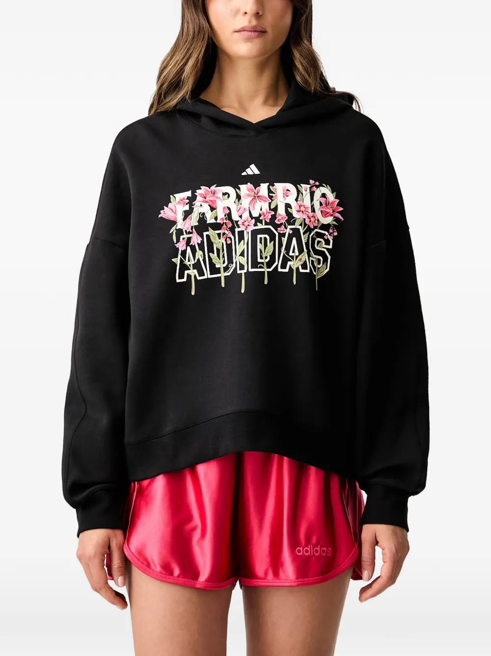 adidas x Farm Rio floral-print hoodie - Nero