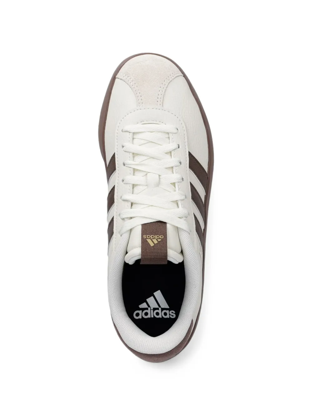 adidas VL Court 3.0 three-stripe panelled sneakers Beige