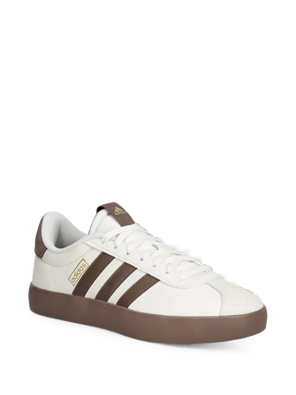 adidas VL Court 3.0 three-stripe panelled sneakers Beige