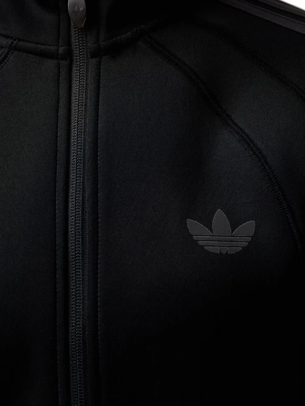 adidas logo-print track jacket Zwart