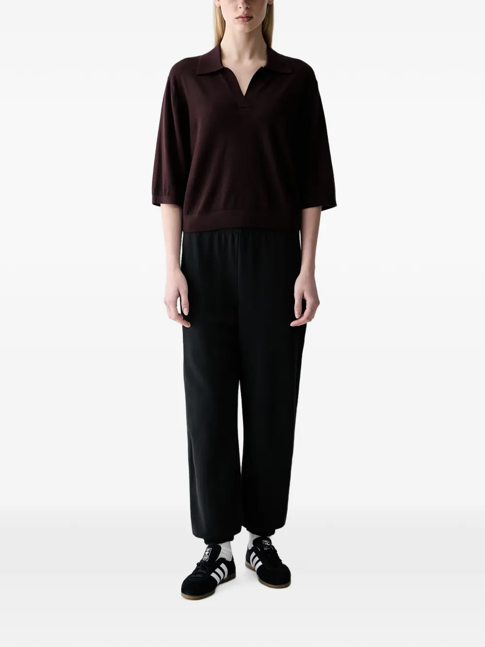 adidas logo-embroidered track pants Zwart