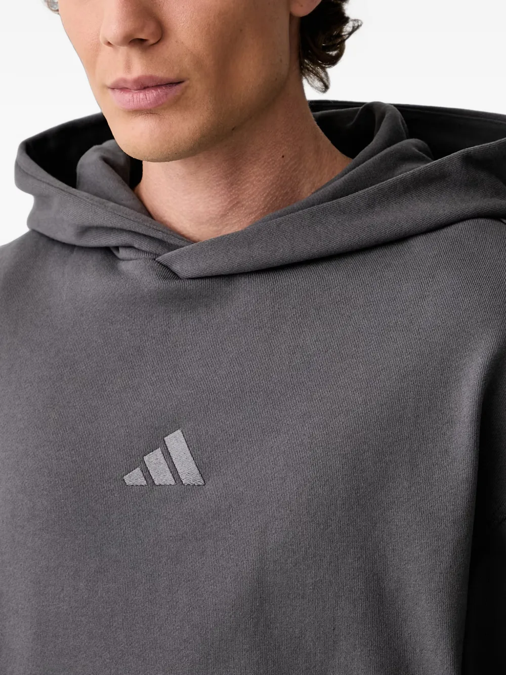 adidas cotton hoodie Grijs