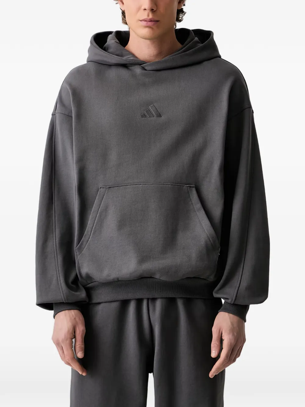 adidas cotton hoodie Grijs