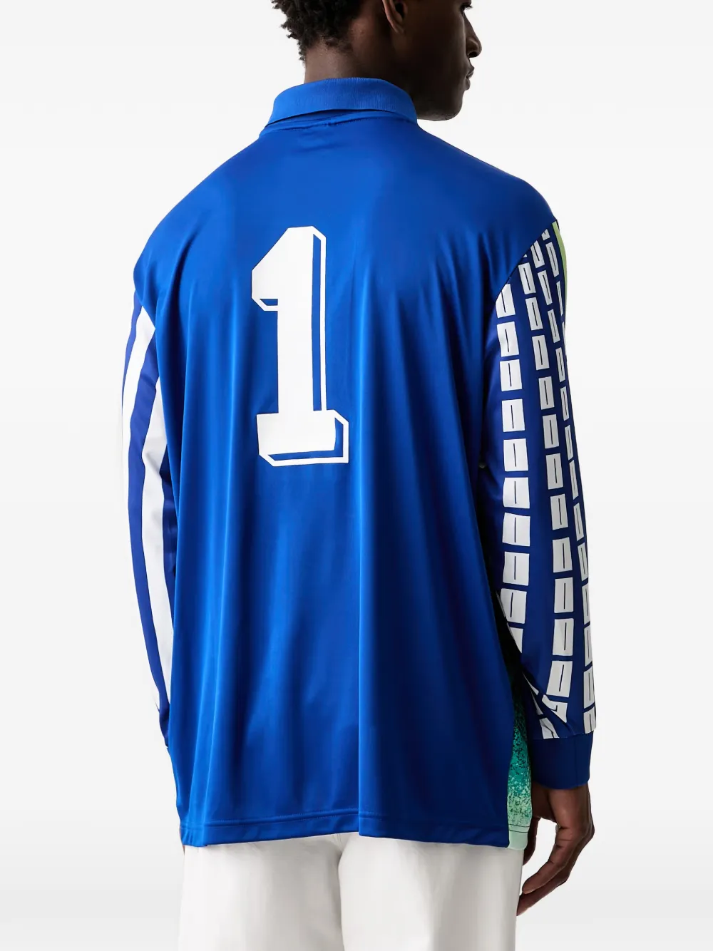 adidas graphic-print long-sleeve T-shirt Blauw