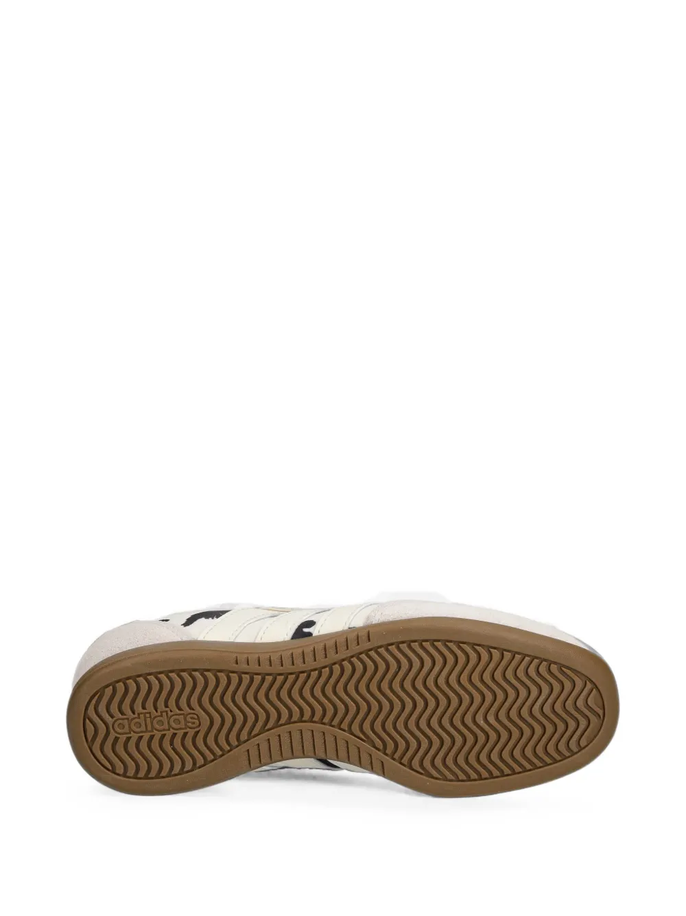 adidas Barreda Mary-Jane cow-print elasticated ballet flats Beige