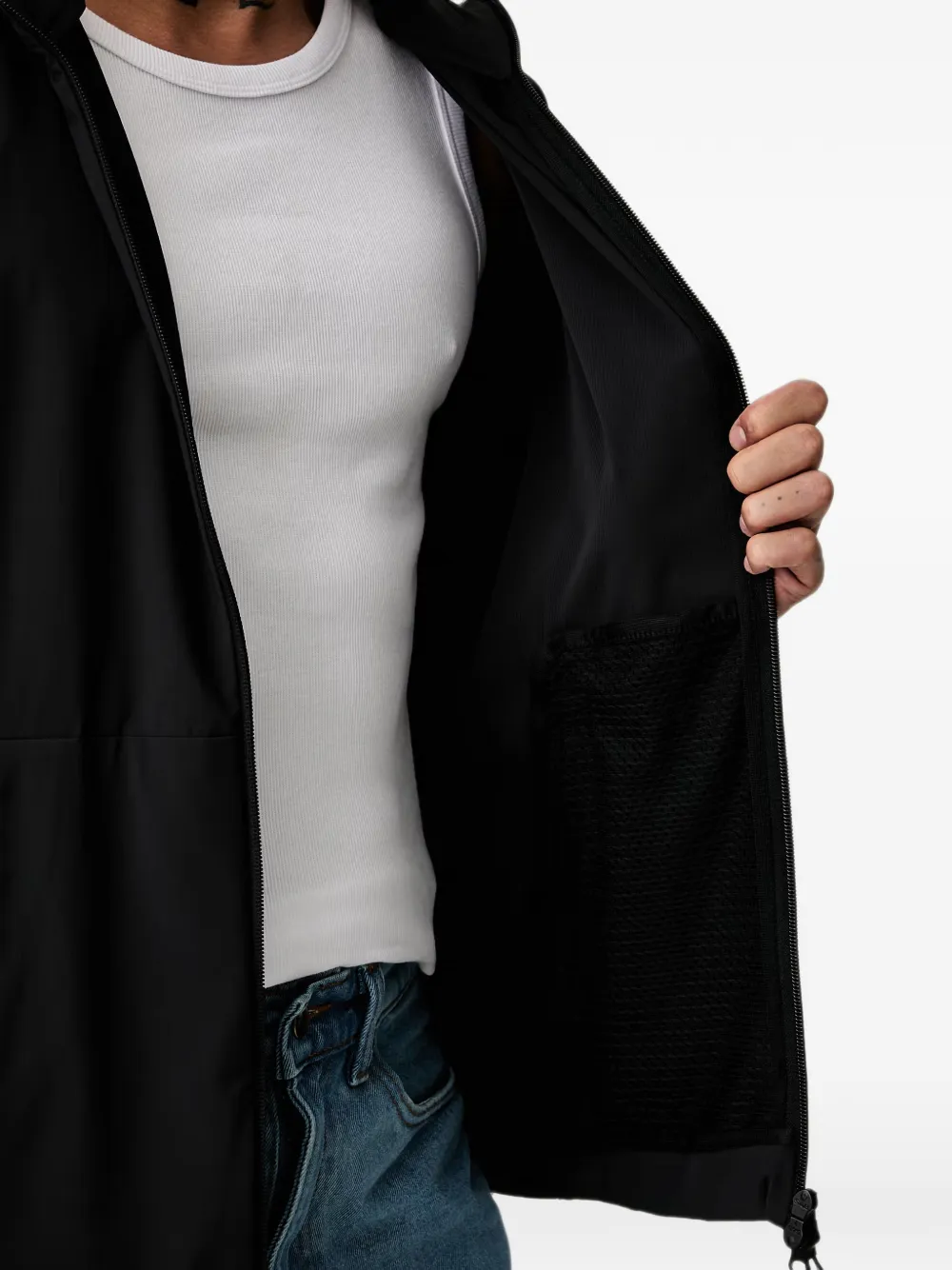 adidas Z.N.E. logo-print zip-up jacket Zwart
