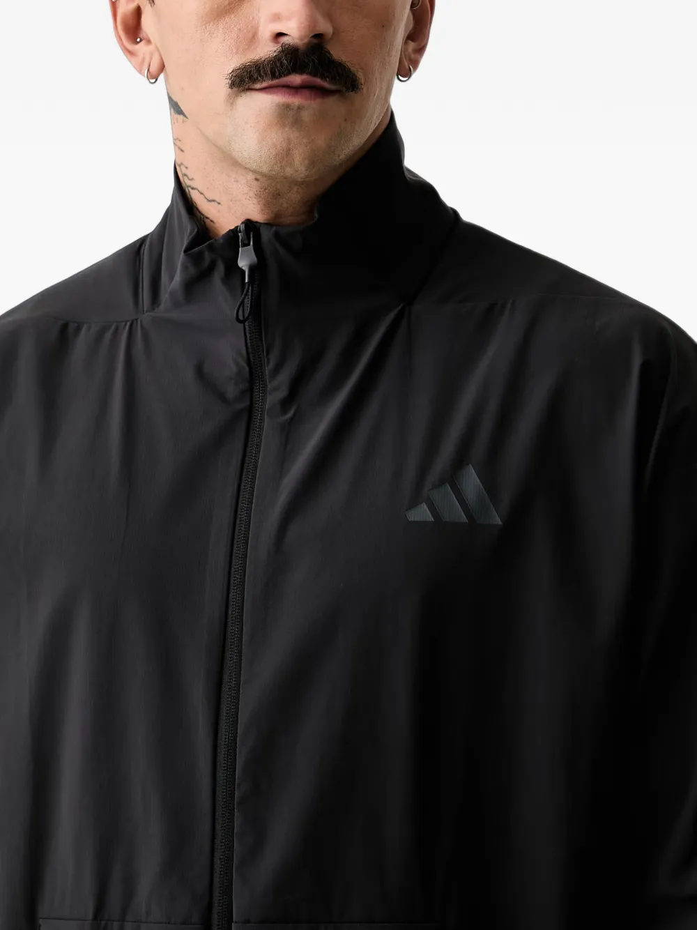 adidas Z.N.E. logo-print zip-up jacket Zwart