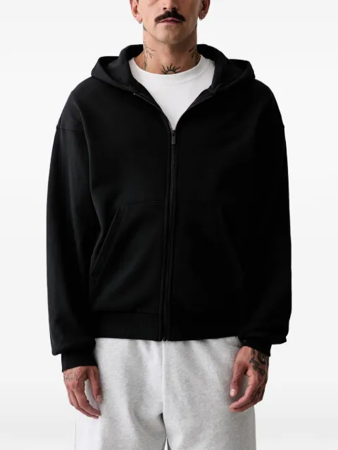 adidas logo-embroidered zip-up hoodie