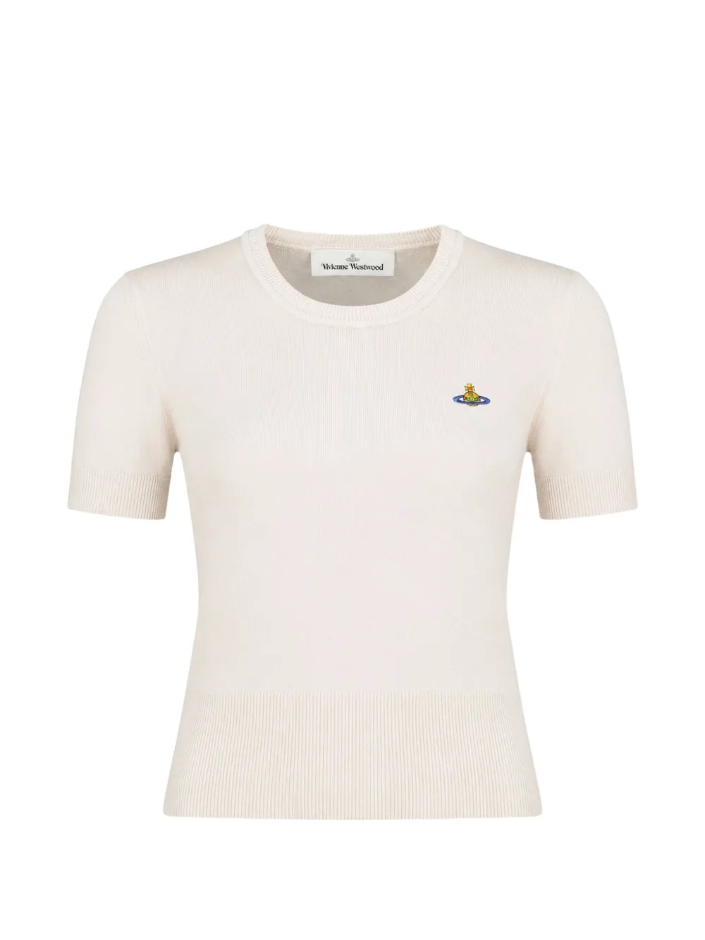 Vivienne Westwood Bea Orb-embroidered T-shirt - Nude