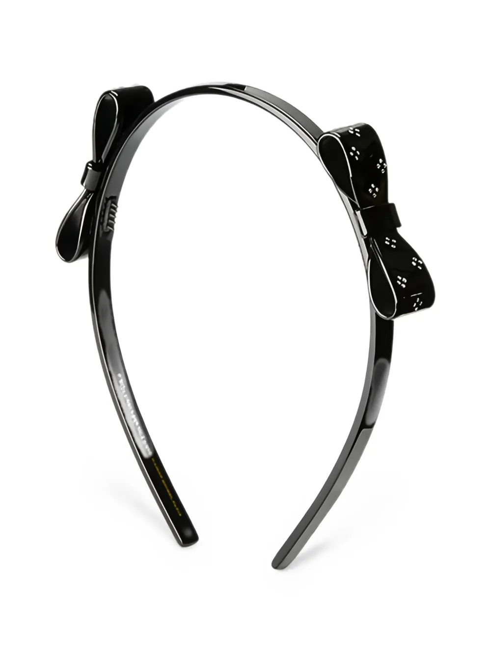 Maison Michel Kristen crystal-embellished bow headband - Schwarz