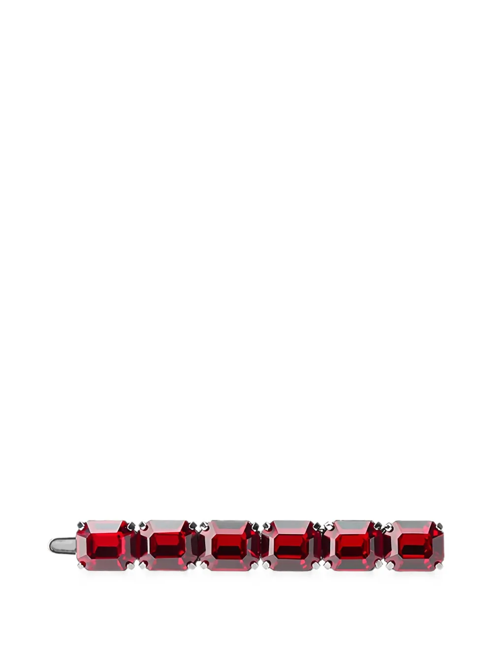 Maison Michel Fermaglio Lexie con cristalli - Rosso