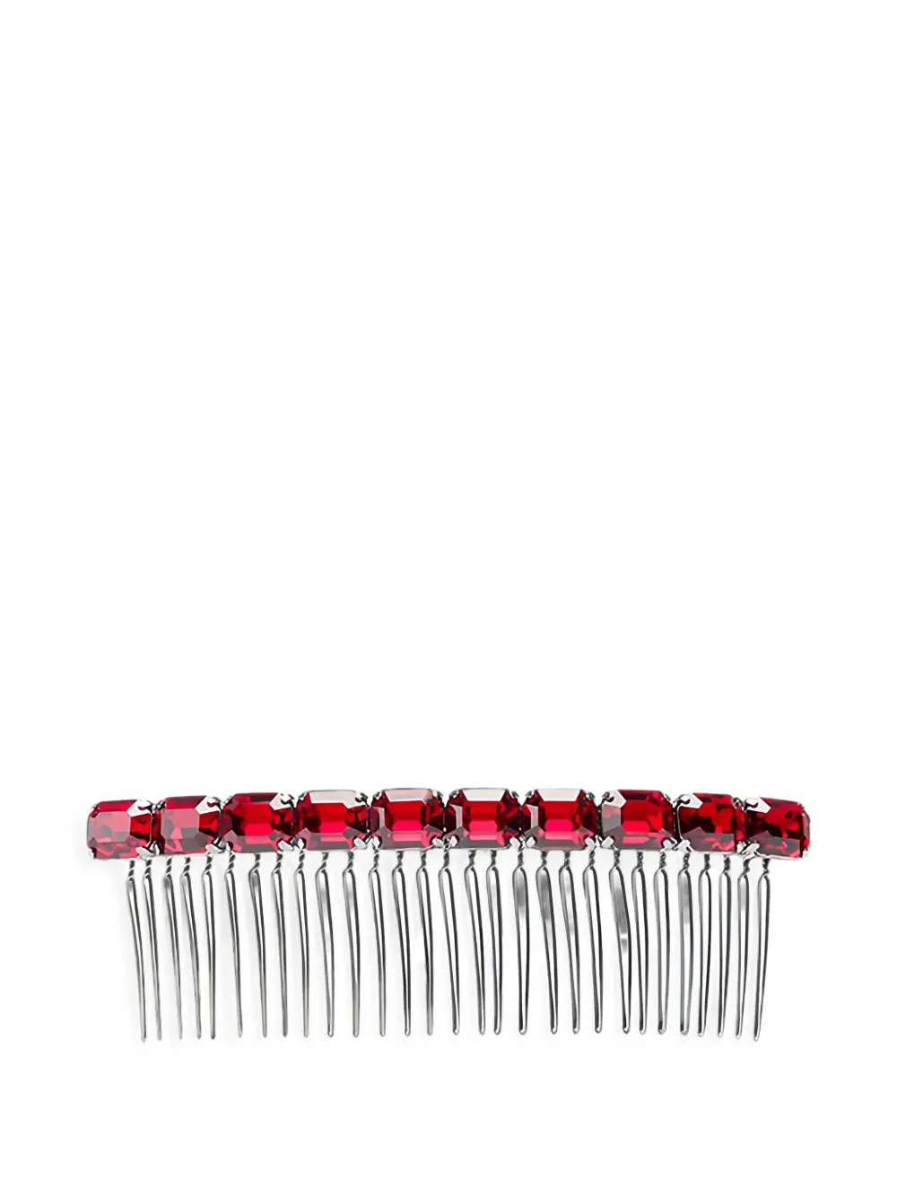 Maison Michel Sofia crystal-embellished hair comb - Rot