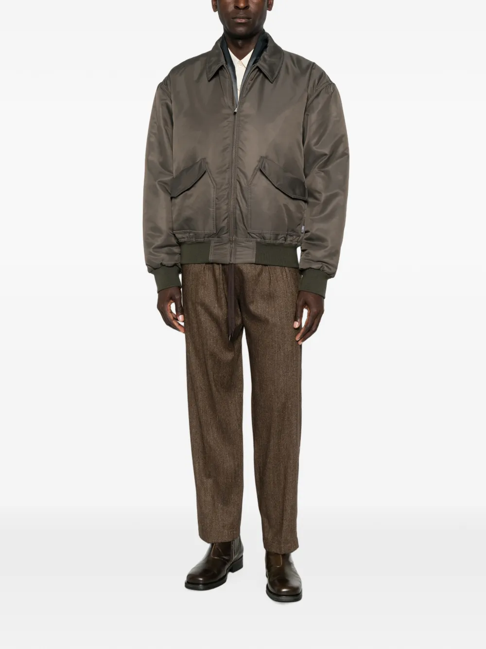 MM6 Maison Margiela padded collar jacket Grijs