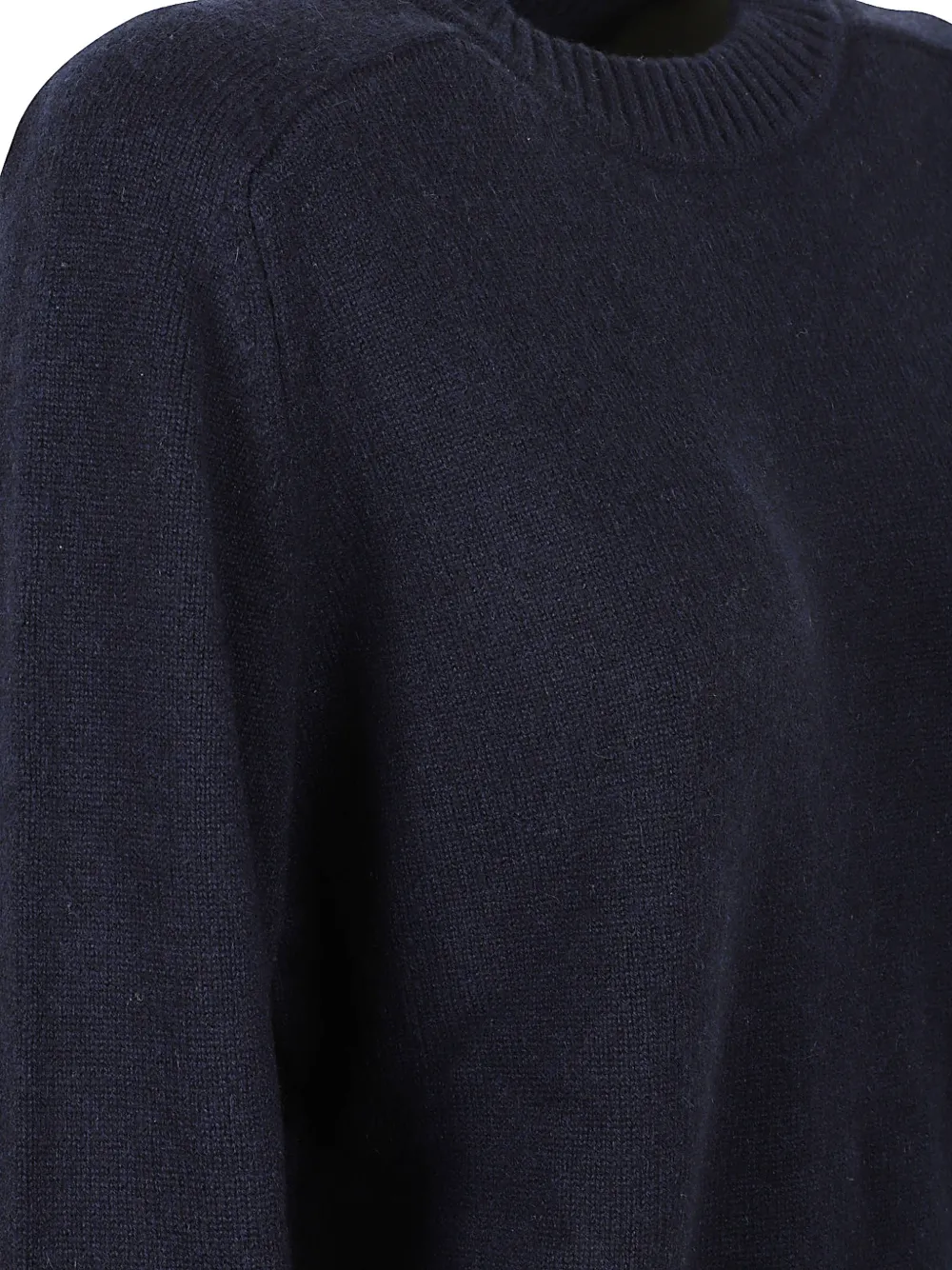 LouLou de Saison ribbed-trim crew-neck sweater Blauw