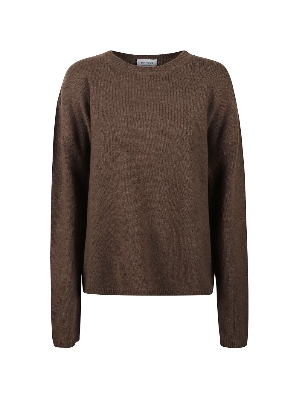 Beyou Crew-neck Long-sleeved Sweater In Brown